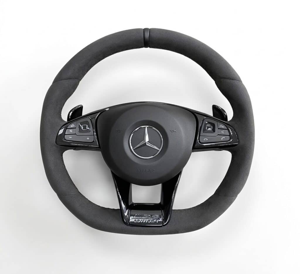 Перетяжка керма Mercedes E63 в Alcantara з нульовою відміткою